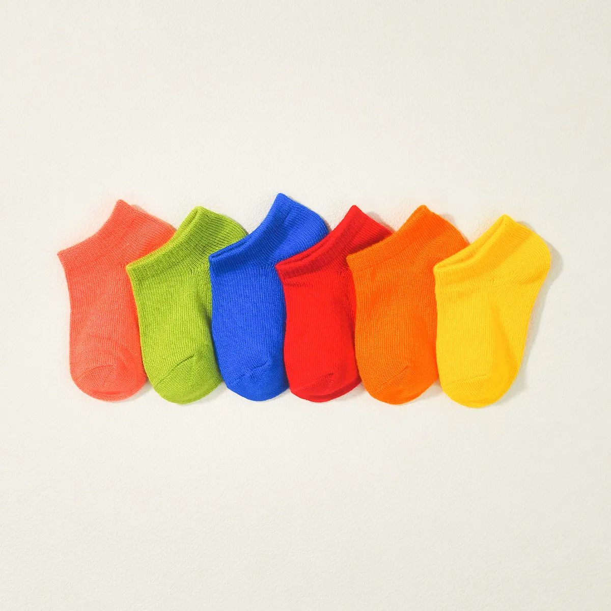 طفل للجنسين عارضة 6 حزمة الملونة الخيزران الألياف الجوارب زاهى الألوان big image 1