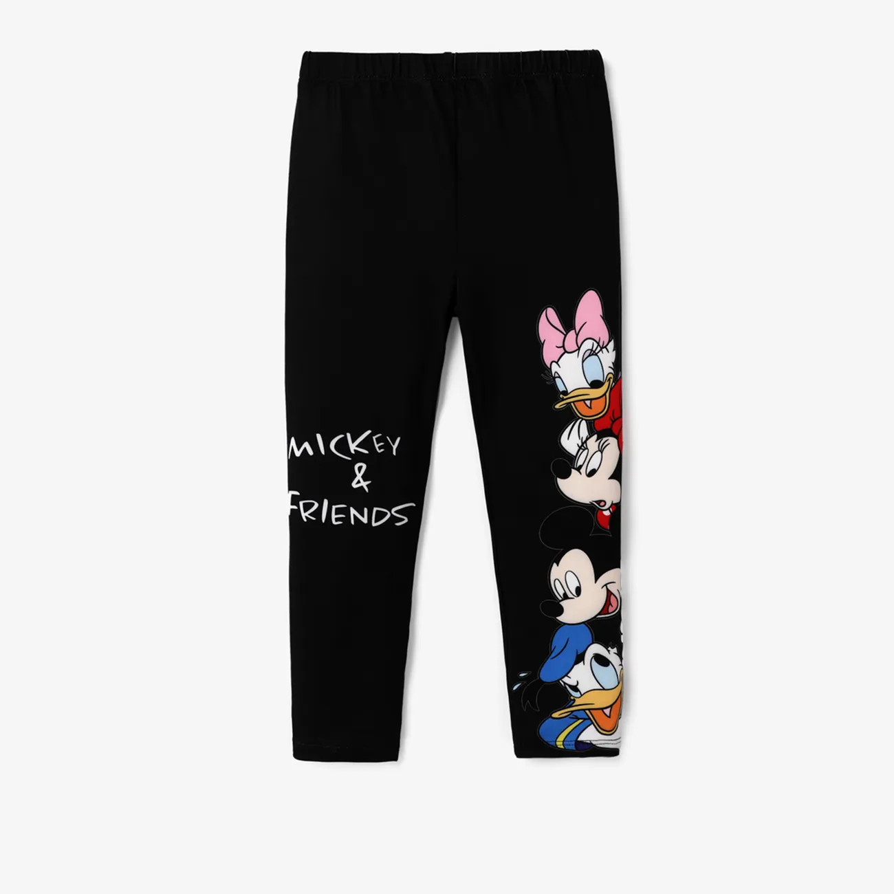 Disney Mickey and Friends Toddler Girl Character Print Leggings Black big image 1