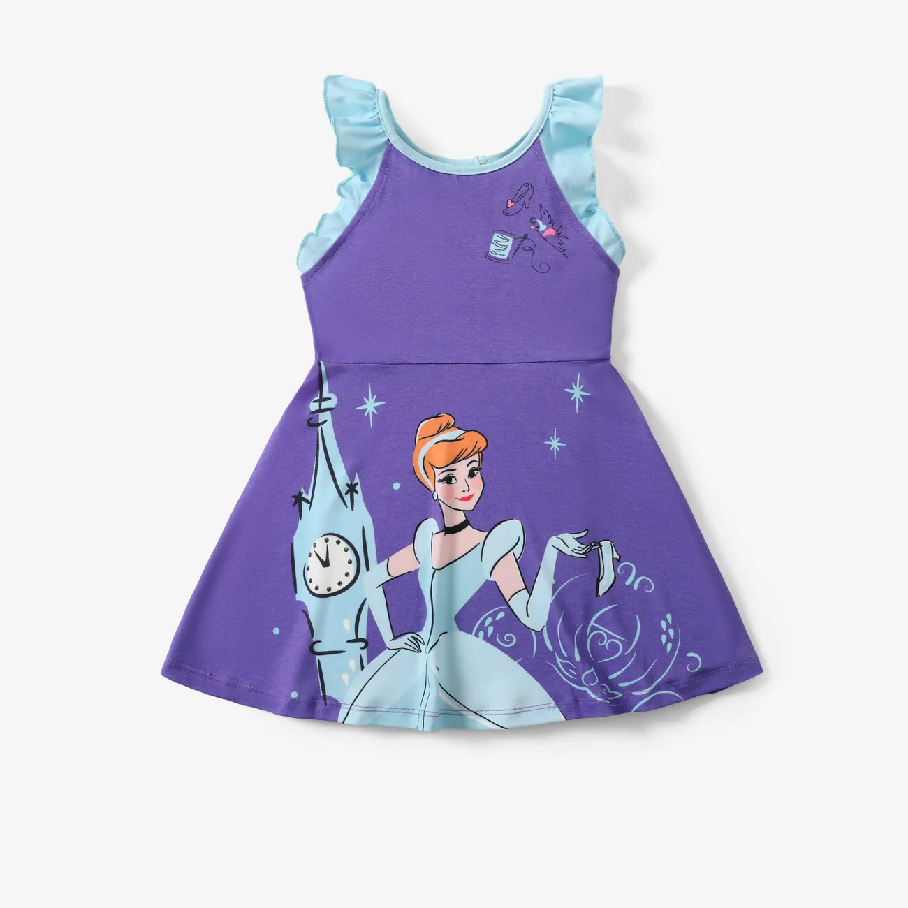 Disney Princess Niño pequeño Chica Cuello halter Infantil Vestidos Púrpura big image 1