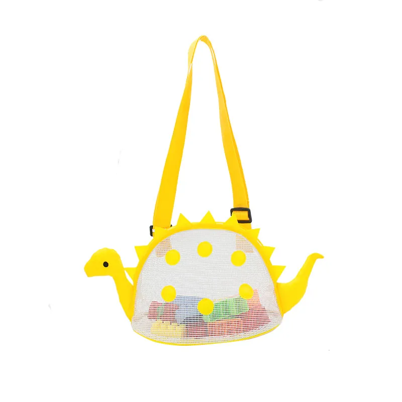 Kleinkind / Kinder Mädchen / Junge Kindliche Dinosaurier Mesh Crossbody Strandtaschen  gelb big image 1