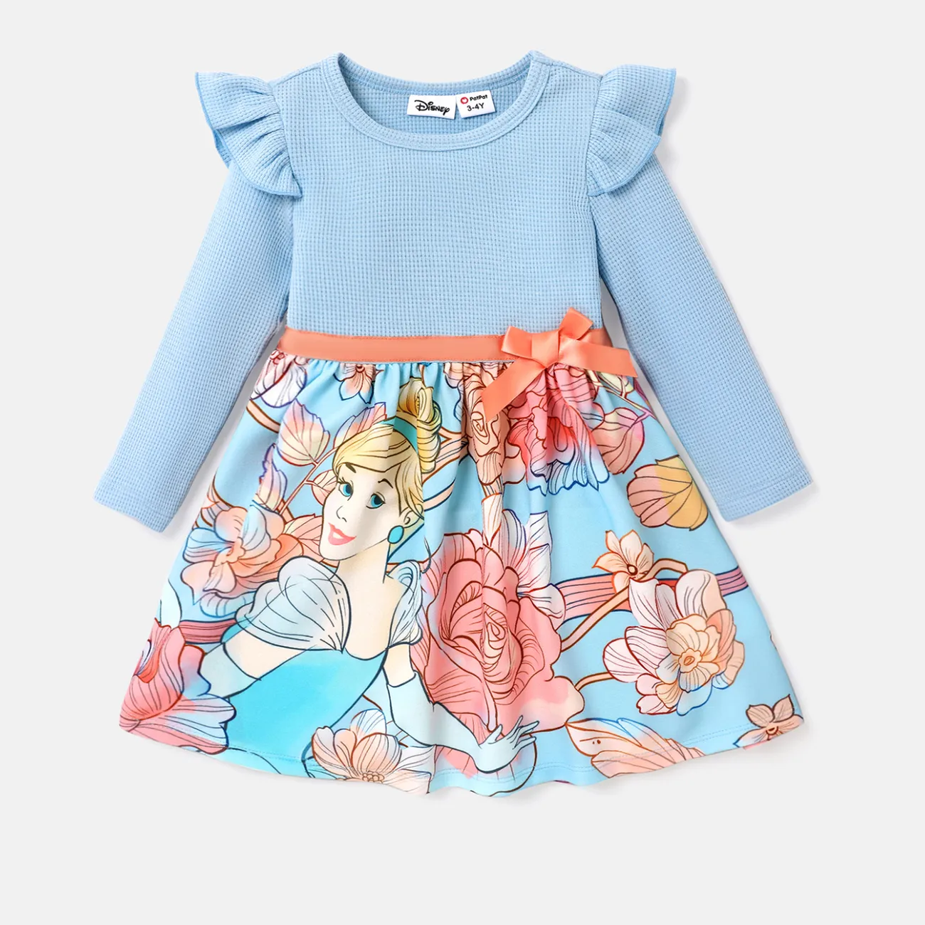 Disney Princess 小童 女 織帶 甜美 連衣裙 藍色 big image 1