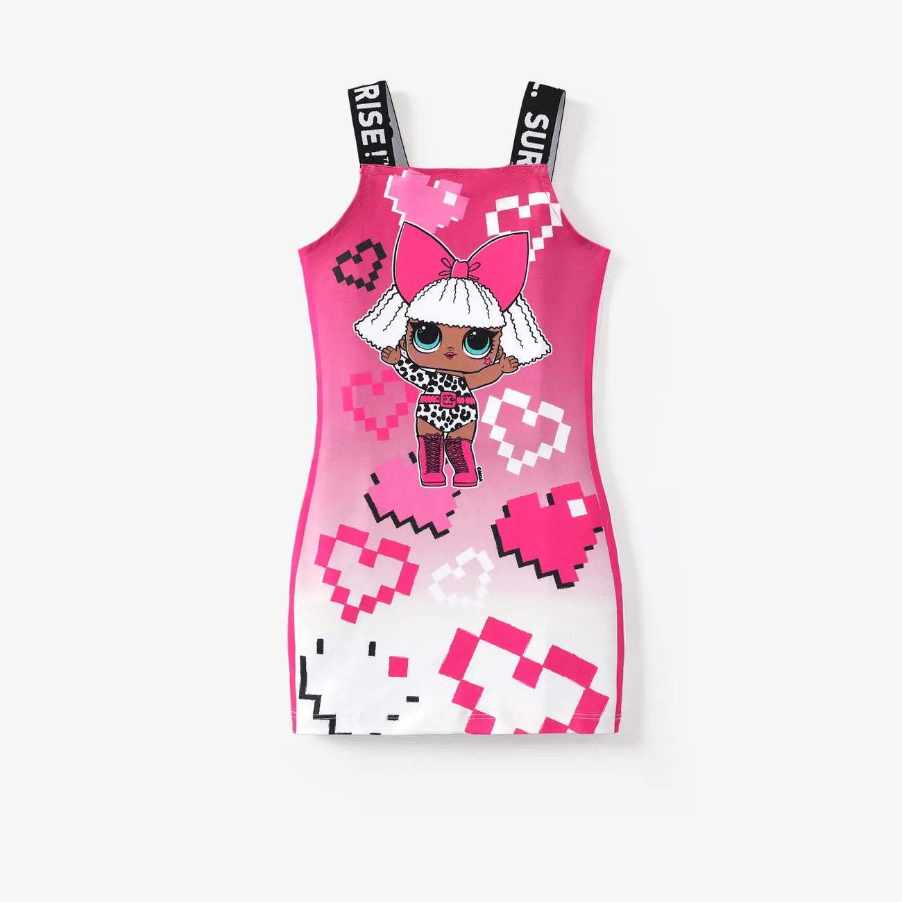 L.O.L.  Surprise 1pc Toddler/Kids Girls Character Print Checkered/Plaid Dress
 PINK-1 big image 1