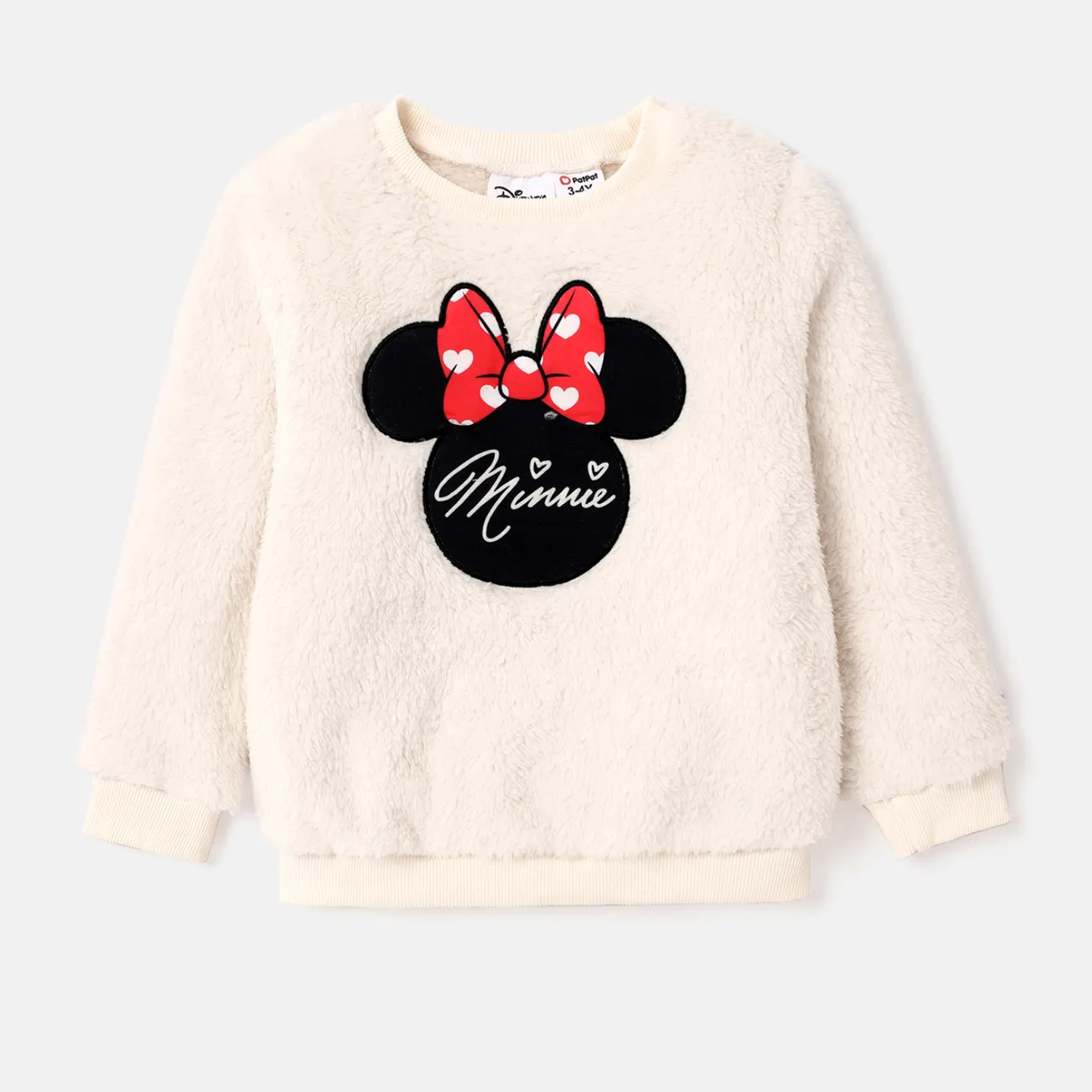 Disney Mickey and Friends Toddler Girl Character Print Long-sleeve Pullover Sweatshirts White big image 1