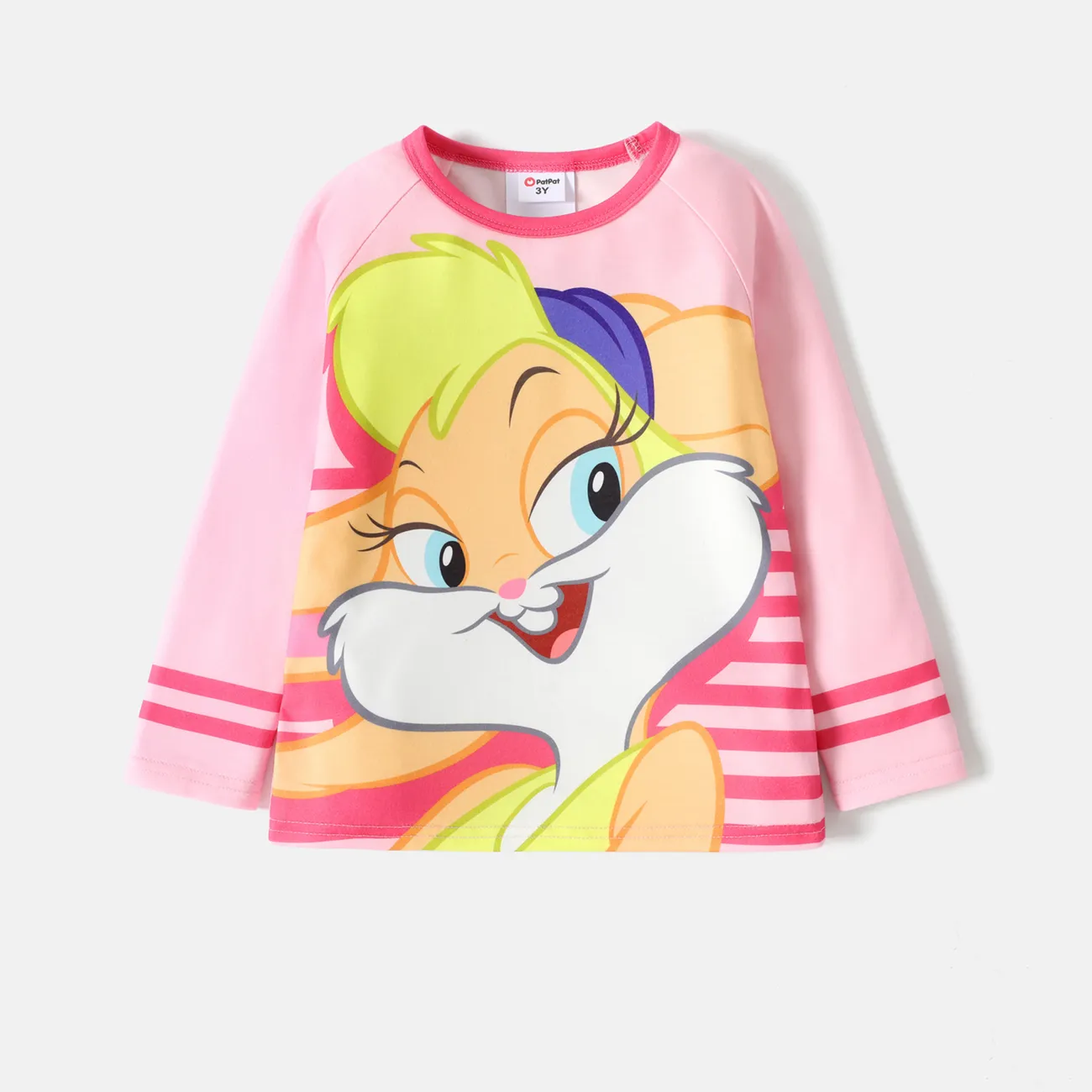 Looney Tunes Pâques Unisexe Décontracté Animaux T-Shirt Rose big image 1