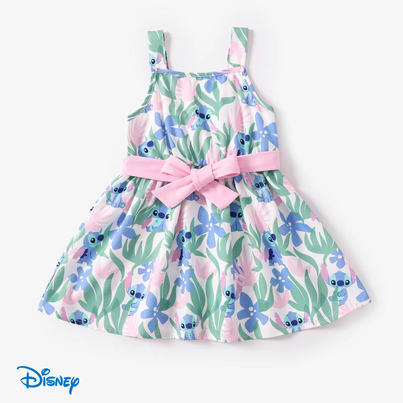 Point Disney 2 pièces Enfant en bas âge Fille Enfantin Fleurs et plantes tropicales Costume jupe Bloc de Couleur big image 1