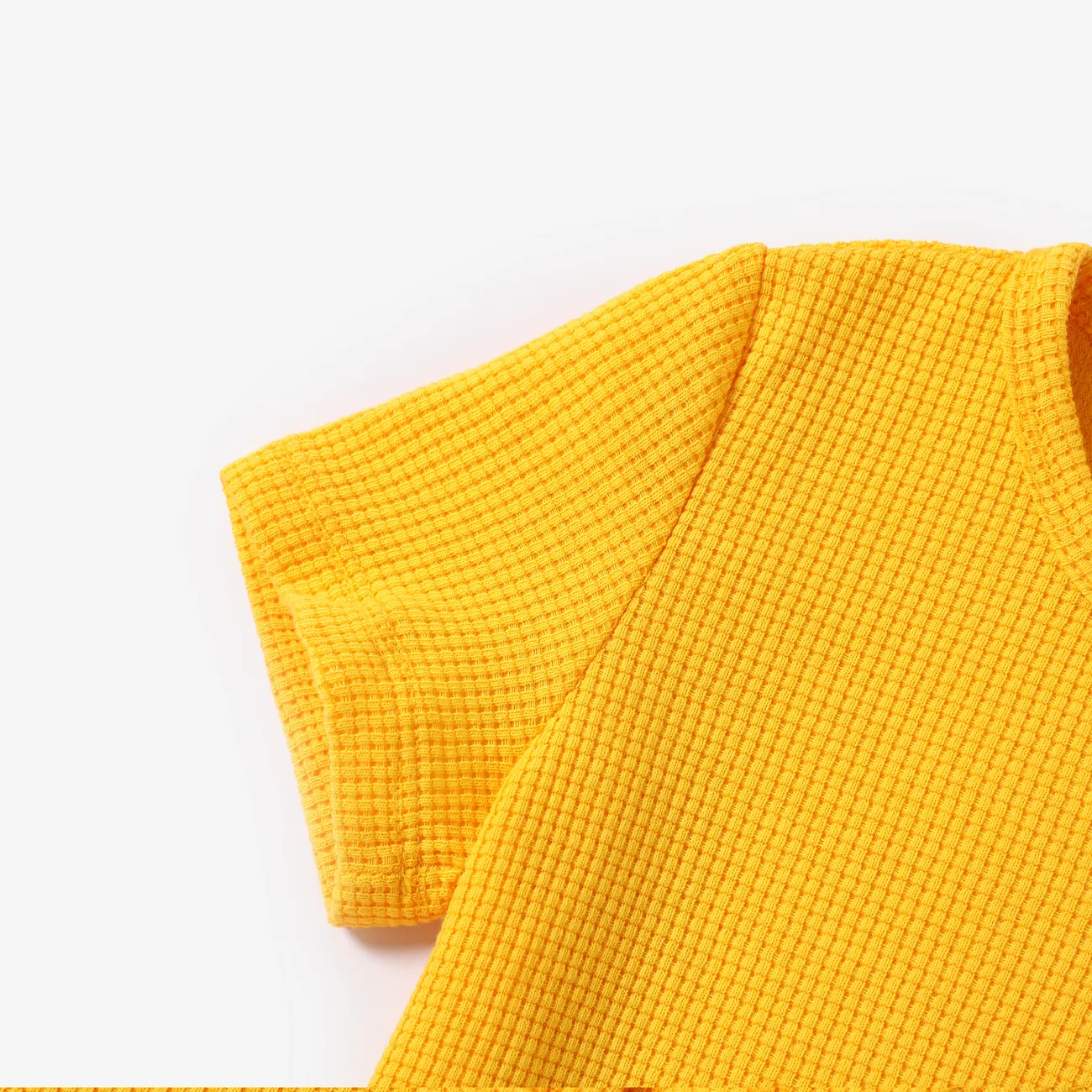 2 unidades Criança Menino Hipertátil/3D Infantil Leão conjuntos de camisetas Amarelo big image 1