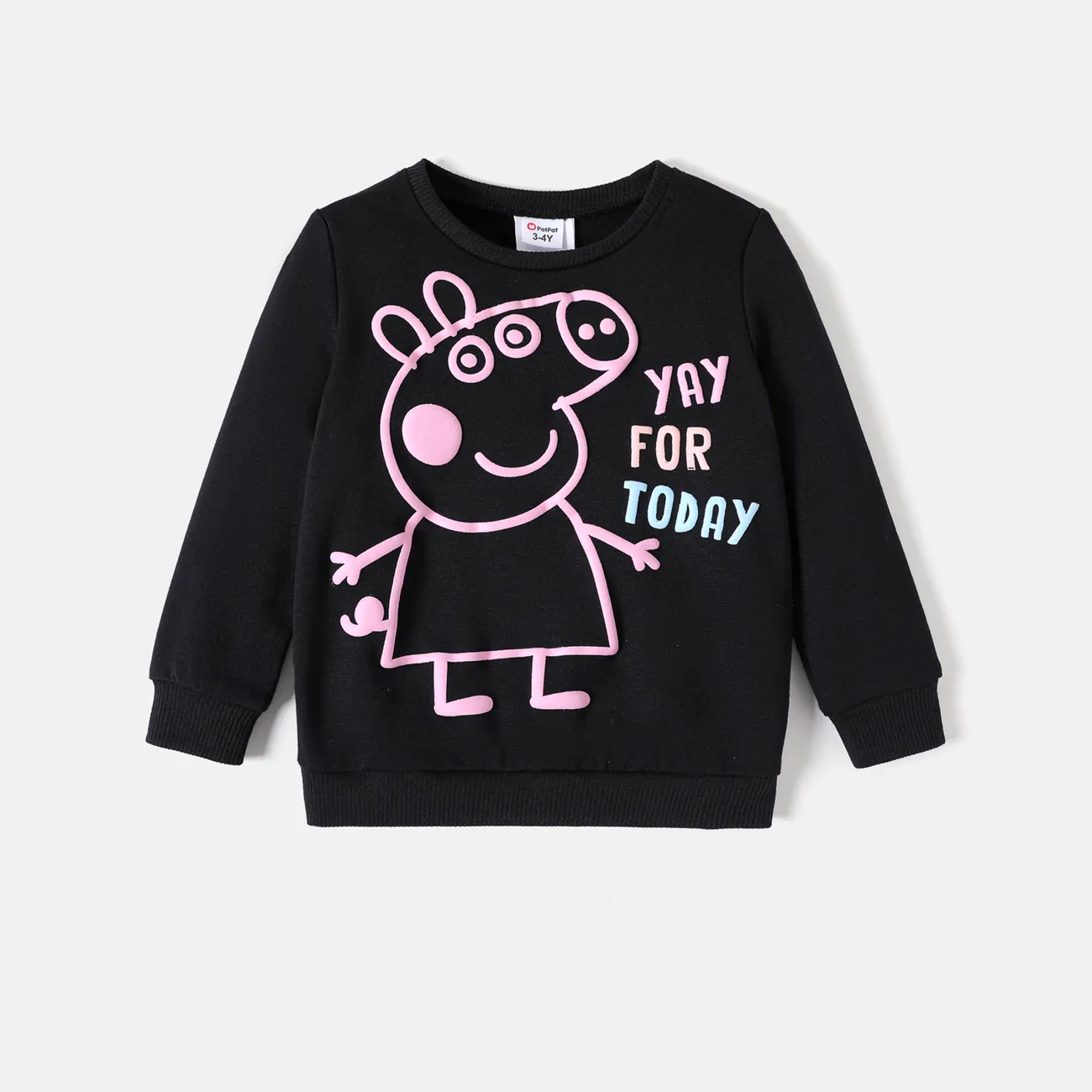 Peppa Pig Enfant en bas âge Fille Enfantin Cochon Sweat-shirt Noir big image 1
