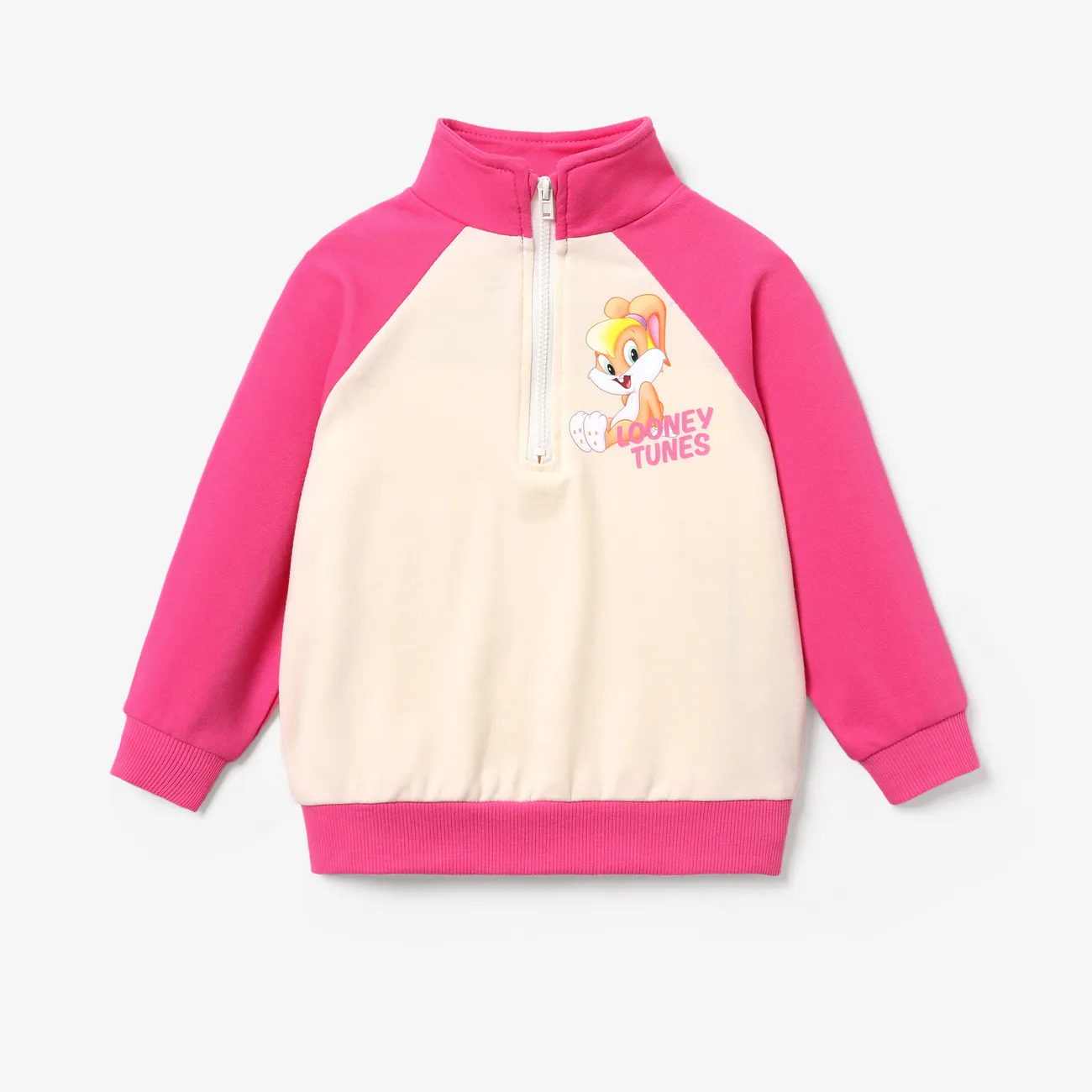 Looney Tunes Páscoa Criança Unissexo Costuras de tecido Infantil Sweatshirt Rosa big image 1