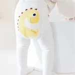 Bebé/niño pequeño, niño/niña, lindo patrón de animales de dibujos animados, calcetines legging  Blanco