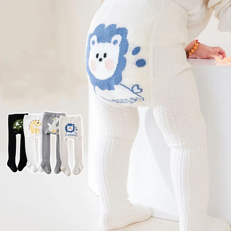 Baby/Kleinkind Junge/Mädchen Niedliche Karikatur Tiermuster Legging-Socken  Beige big image 1