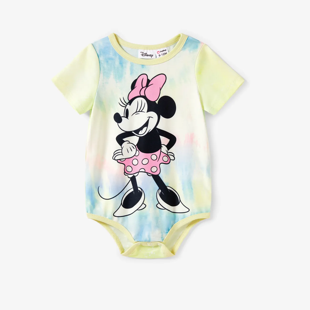 Disney Mickey and Friends Family Matching Boy/Girl Tie-dye Gradient Character Print T-shirt/Dress Multi-color big image 1