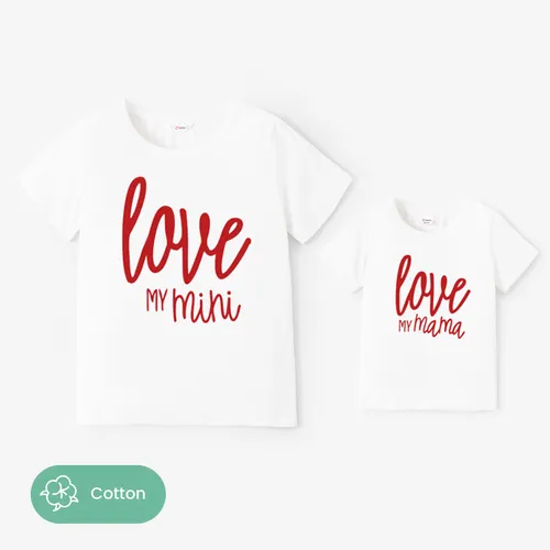 Mother's Day Mommy and Me Love Theme Short Sleeves Tops