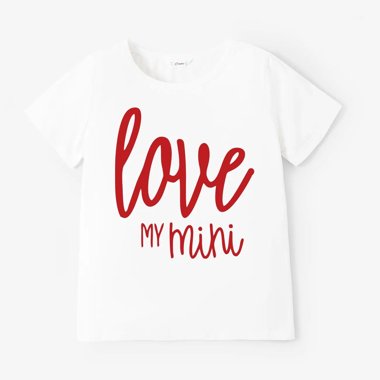 Mother's Day Mommy and Me Love Theme Short Sleeves Tops White big image 1