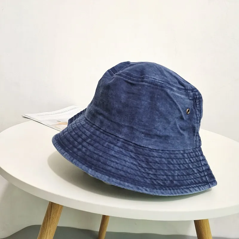 Mommy and Me Matching Casual Denim Blue Fisherman Cappelli Blu big image 1