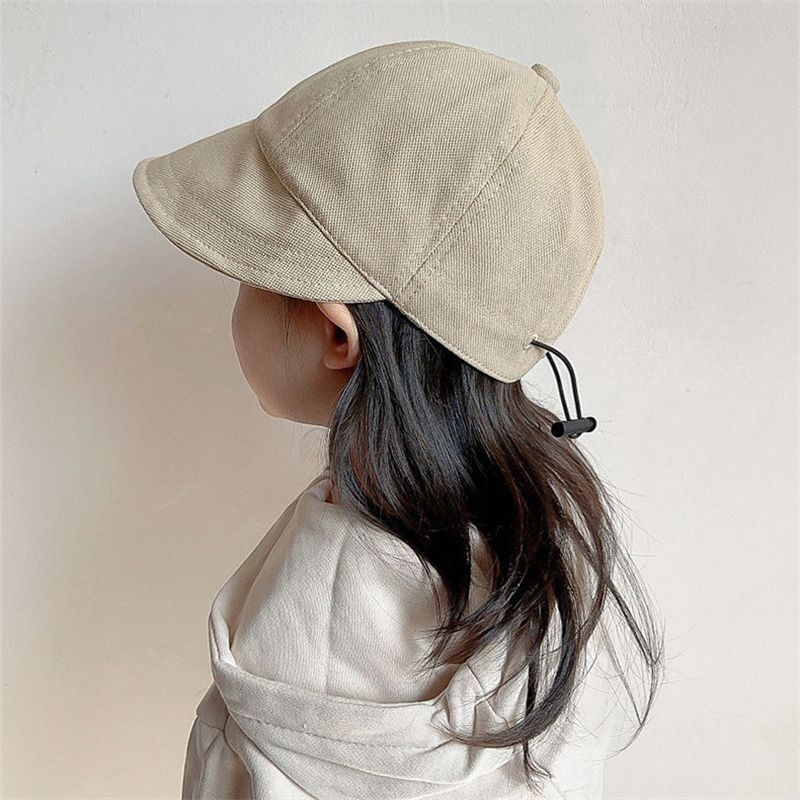 

Baby/toddler/kid Casual Style Solid Color Wide-Brimmed Drawstring Hats