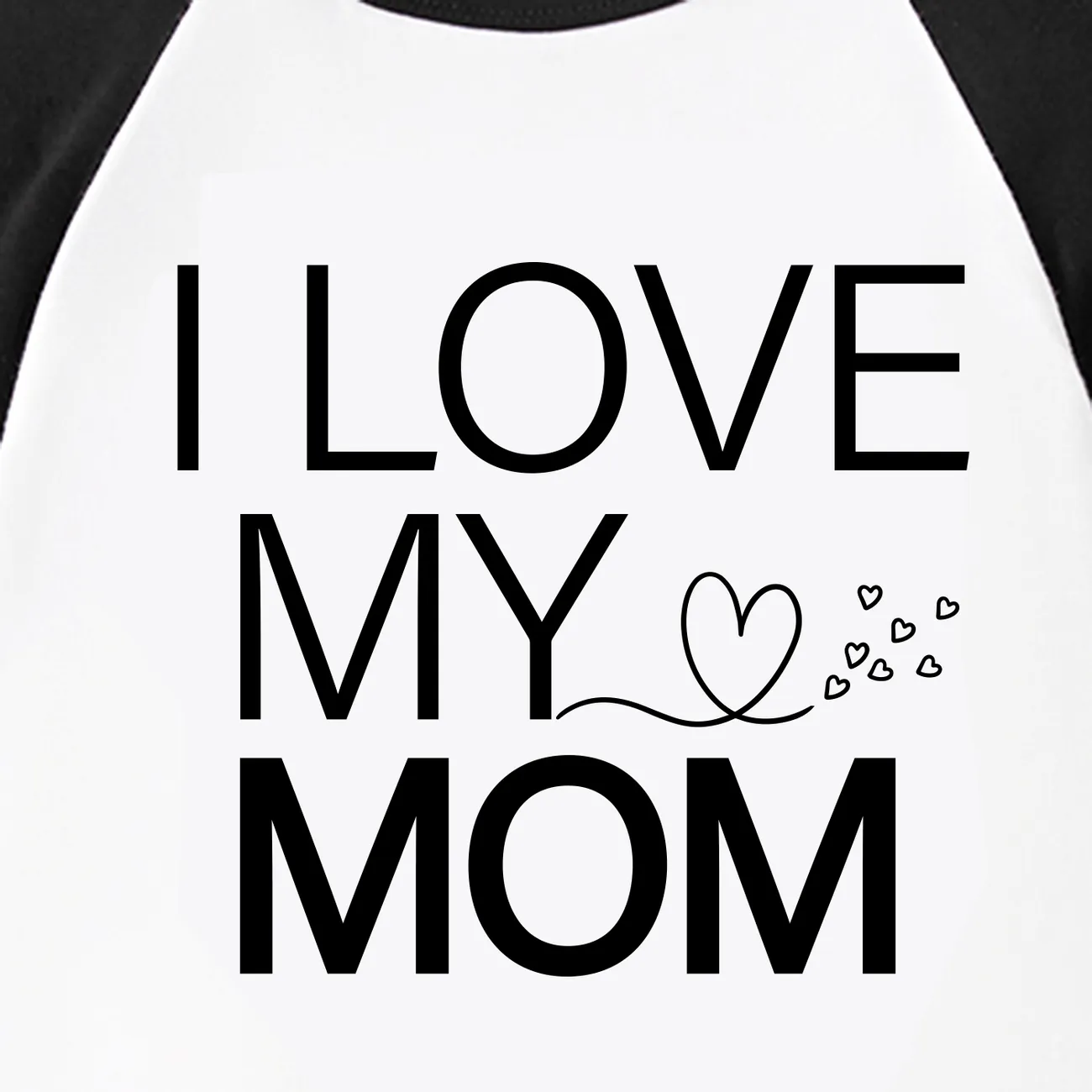 Mother's Day Mommy and Me Short Sleeves Slogan Print Whit Tops White big image 1