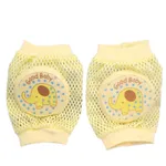 Baby Elephant Pattern Multi Colors Mesh Sponge Knee Protectors Yellow