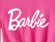 Barbie Mommy and Me Cotton Sporty Classic Barbie Letter Knot T-shirt Roseo