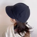 Baby/toddler/kid Casual Style Solid Color Wide-Brimmed Drawstring Hats Black