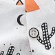 2 pièces Bébé Garçon Col de t-shirt polo Cactus École Manches courtes ensemble pour bébé Orange