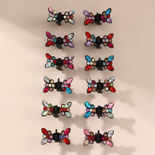 Tout-petit/enfants Fille Sweet Style Papillon En Forme De 12-Pack Pinces À Cheveux