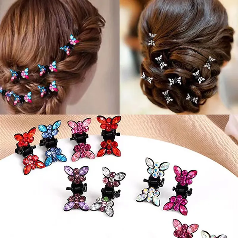Kleinkind/Kinder Mädchen Süßer Stil Schmetterlingsförmige 12er-Pack Haarspangen Mehrfarbig big image 1