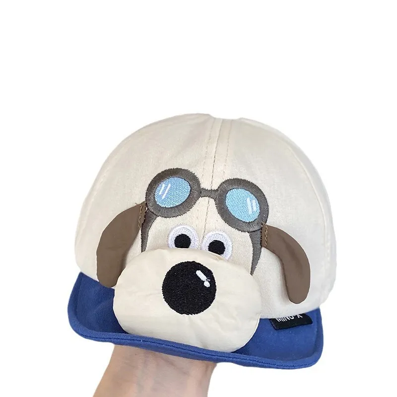 Sombreros de béisbol de diseño lindo de cachorro para bebé/niña Azul big image 1