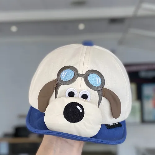 男嬰/女孩可愛的小狗設計棒球帽