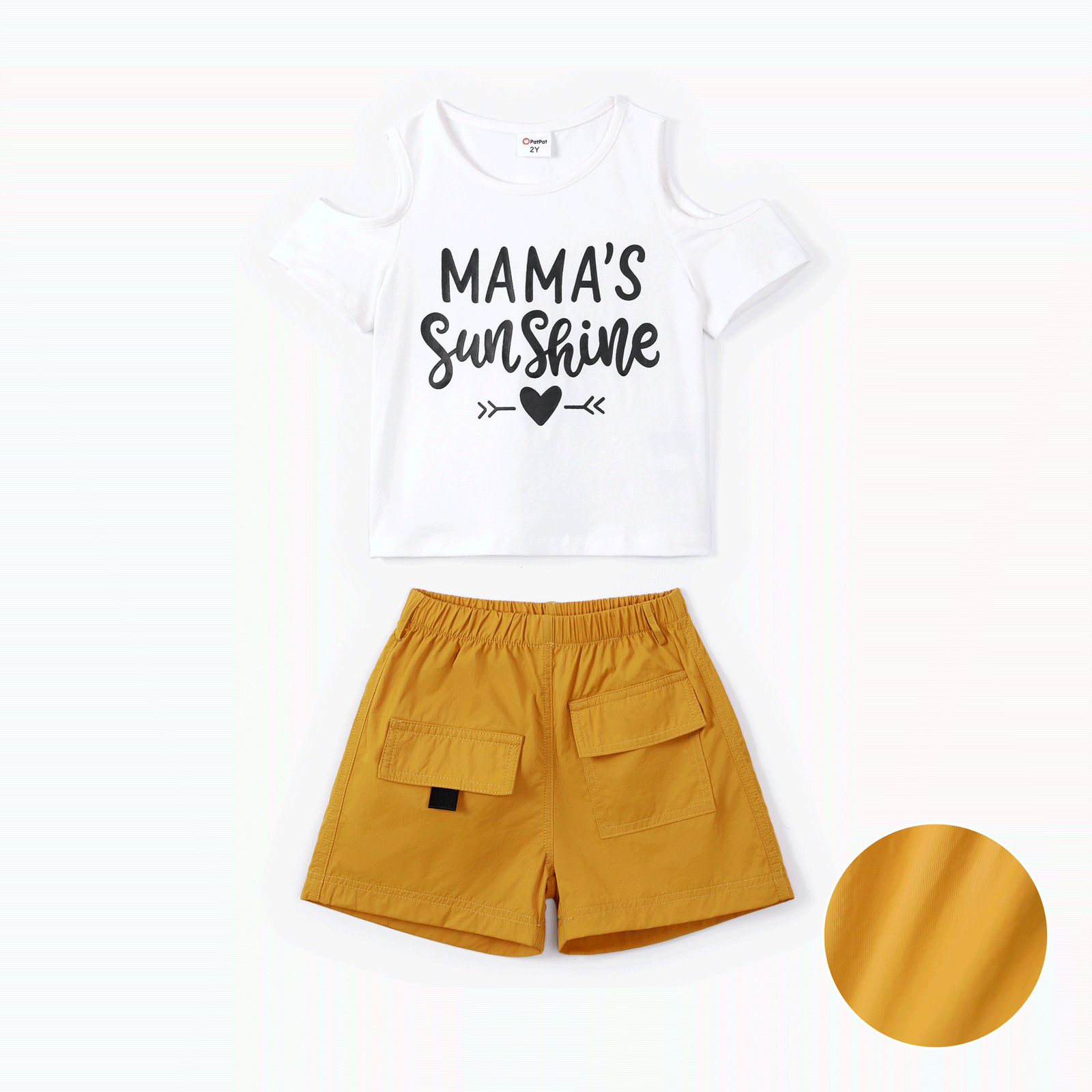 

Toddler/Kid Girl 2pcs Letter Print Tee and Oil-proof Shorts Set