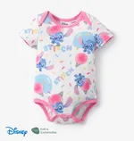 Disney Stitch Baby Girls 1pc Naia™ Cotton Ice Cream Bubble Print Onesie  OffWhite