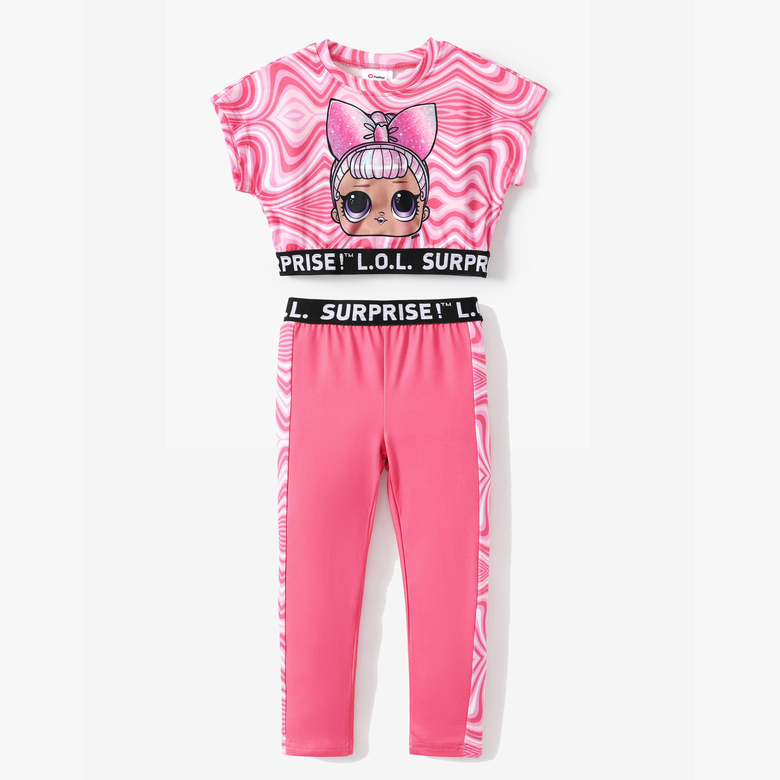 

L.O.L. SURPRISE! Toddler/Kid Girls 2pcs Magical Line Character Print Tee with Pants Sporty Set