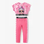 L.O.L. SURPRISE! Toddler/Kid Girls 2pcs Magical Line Character Print Tee with Pants Sporty Set Pink
