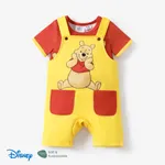 Disney Winnie the Pooh Baby Boys/Girls 2pcs Naia™ Character Print Tee with Pocket Overalls Set Orange red