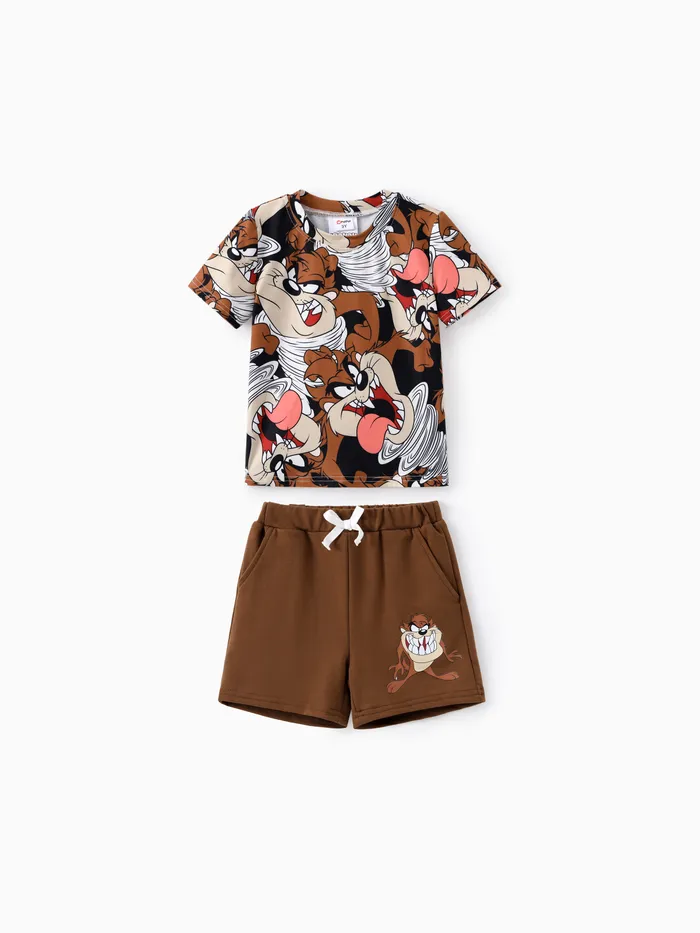 Looney Tunes Toddler Boys 2pcs T-shirt imprimé personnage avec ensemble de shorts