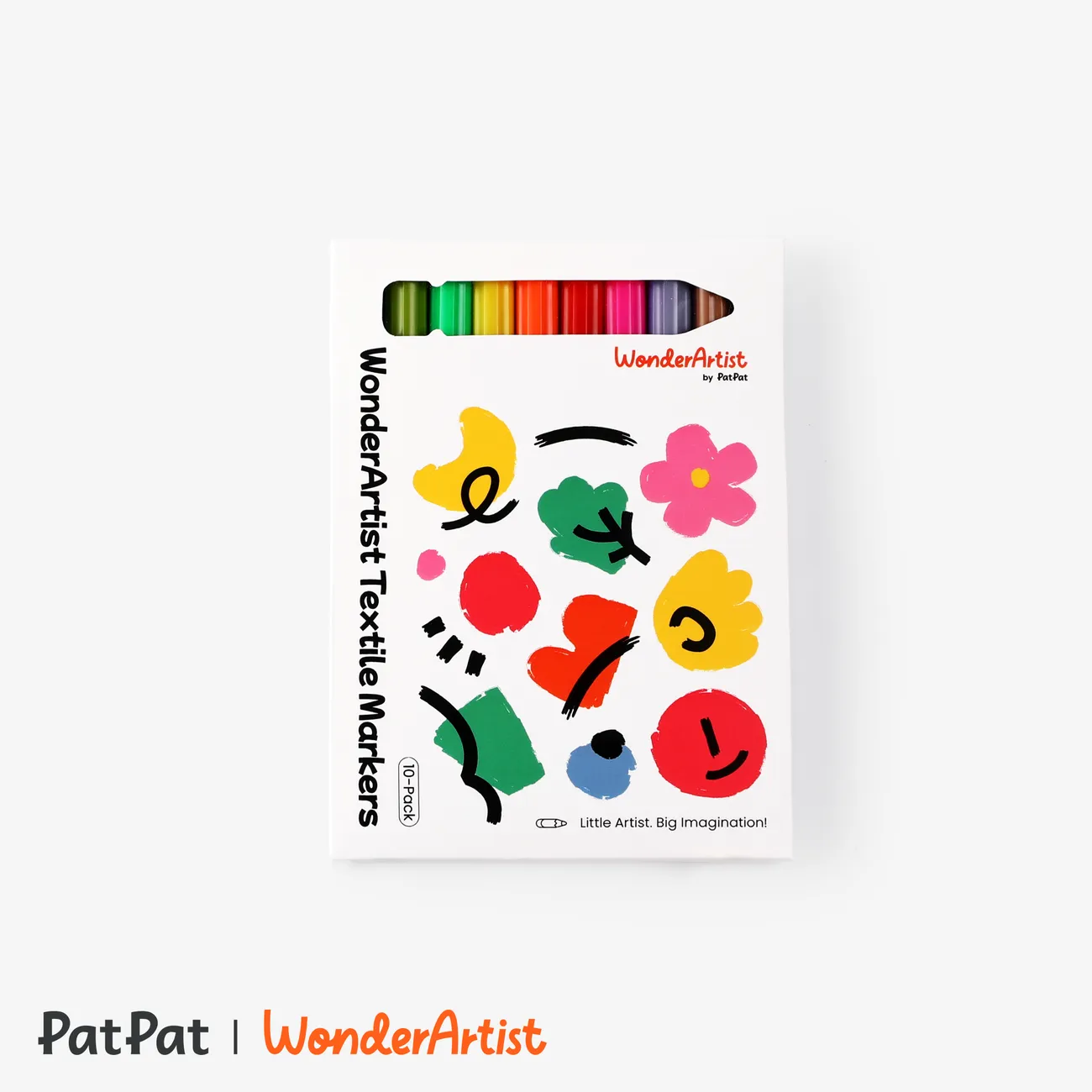 PatPat WonderArtist 10-PACK Marcadores têxteis colorido big image 1