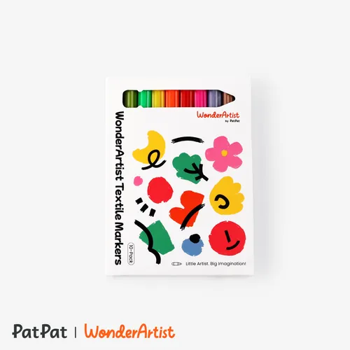 PatPat WonderArtist 10-PACK Marcadores têxteis