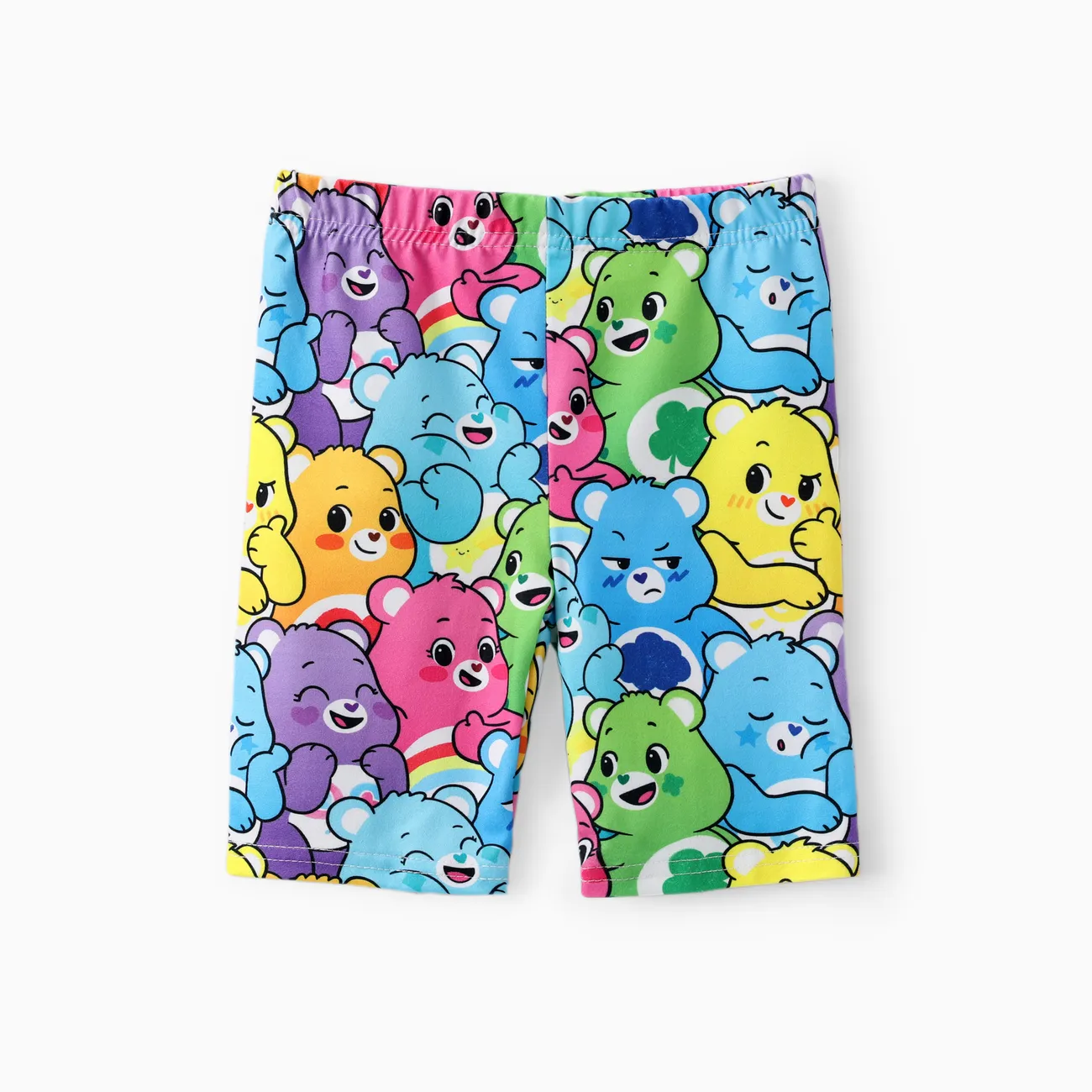 Care Bears Toddler Girls 2pcs Character Hear-pattern Print Ruffle-hem Top with Pants Set Multi-color big image 1