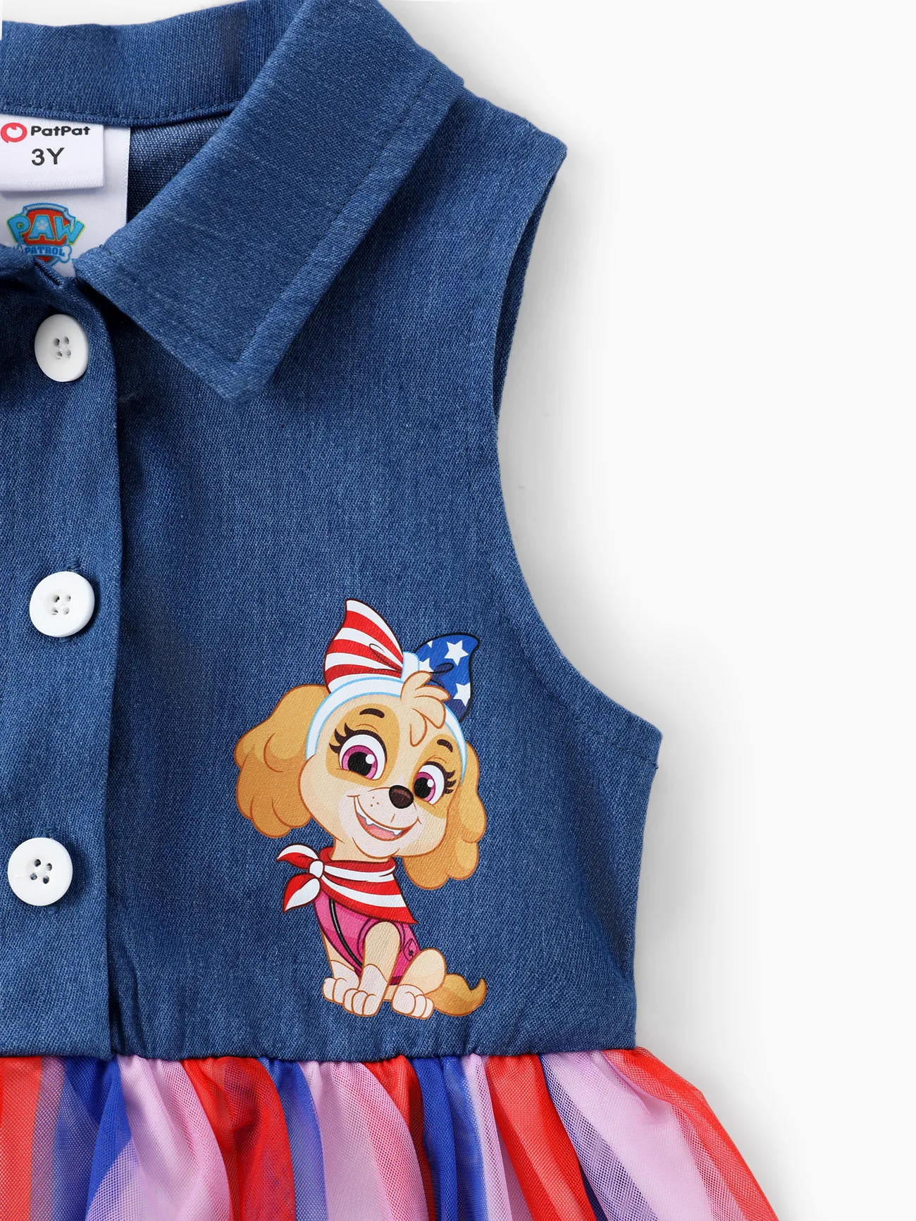 La Squadra dei Cuccioli Festa nazionale Bambino piccolo Ragazza Cuciture in tessuto Infantile Cane Vestiti Blu big image 1