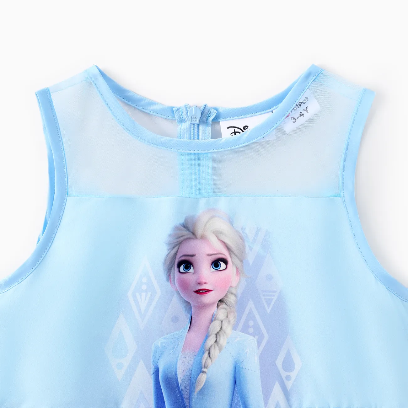 Disney Frozen Niño pequeño Chica Costura de tela Dulce Vestidos Azul big image 1
