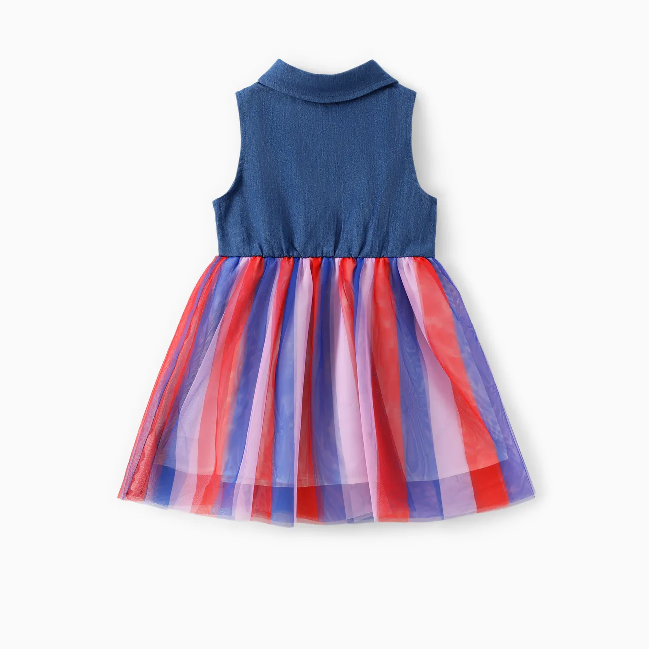 La Pat’ Patrouille Fête Nationale Enfant en bas âge Fille Couture de tissus Enfantin Chien Robes Bleu big image 1
