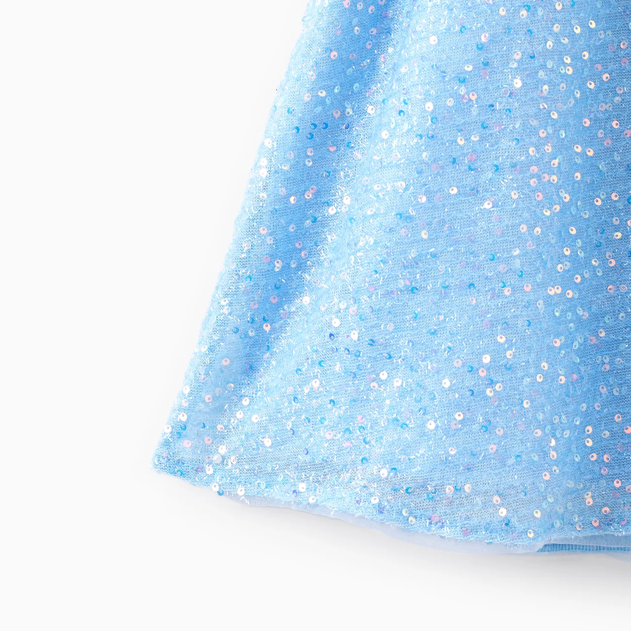 Disney Frozen Toddler Girls 1pc Character Print Sequins Sleeveless Dress Blue big image 1