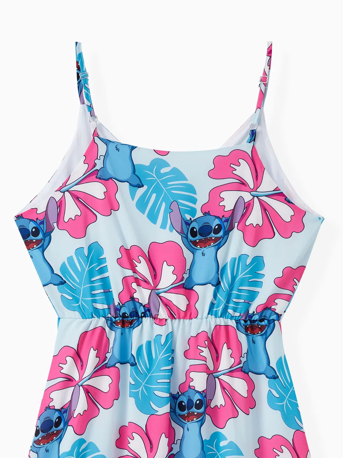 Women - Disney Stitch Family Matching Naia™ Stitch and Hawaii Style Floral Print Sleeveless Dress/Onesie/Shirt - Multi-color - image 5