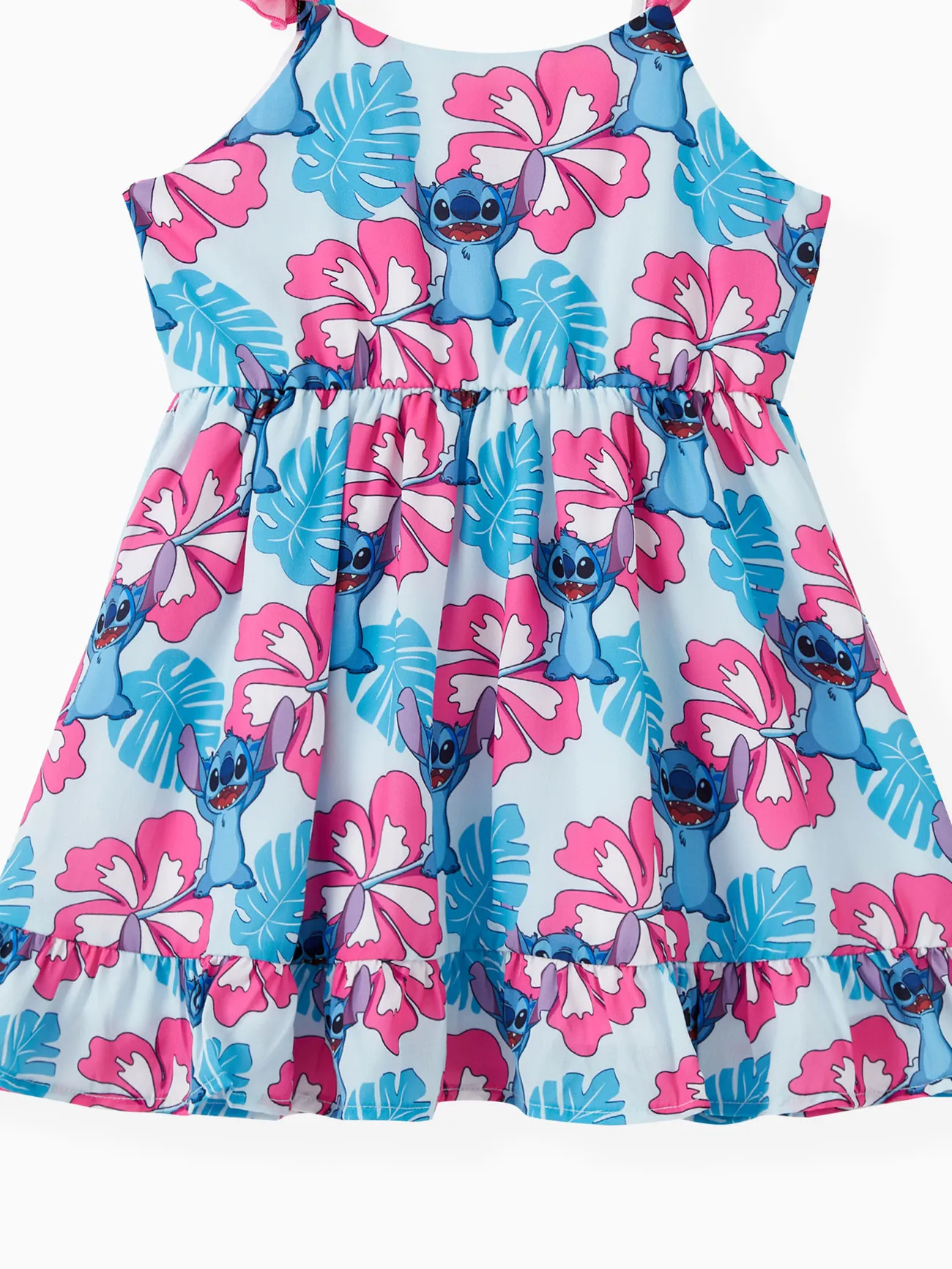 Girl - Disney Stitch Family Matching Naia™ Stitch and Hawaii Style Floral Print Sleeveless Dress/Onesie/Shirt - Multi-color - image 10