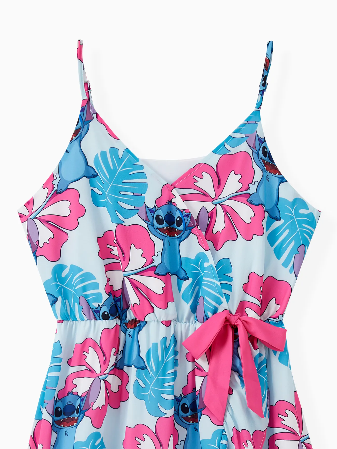 Women - Disney Stitch Family Matching Naia™ Stitch and Hawaii Style Floral Print Sleeveless Dress/Onesie/Shirt - Multi-color - image 4