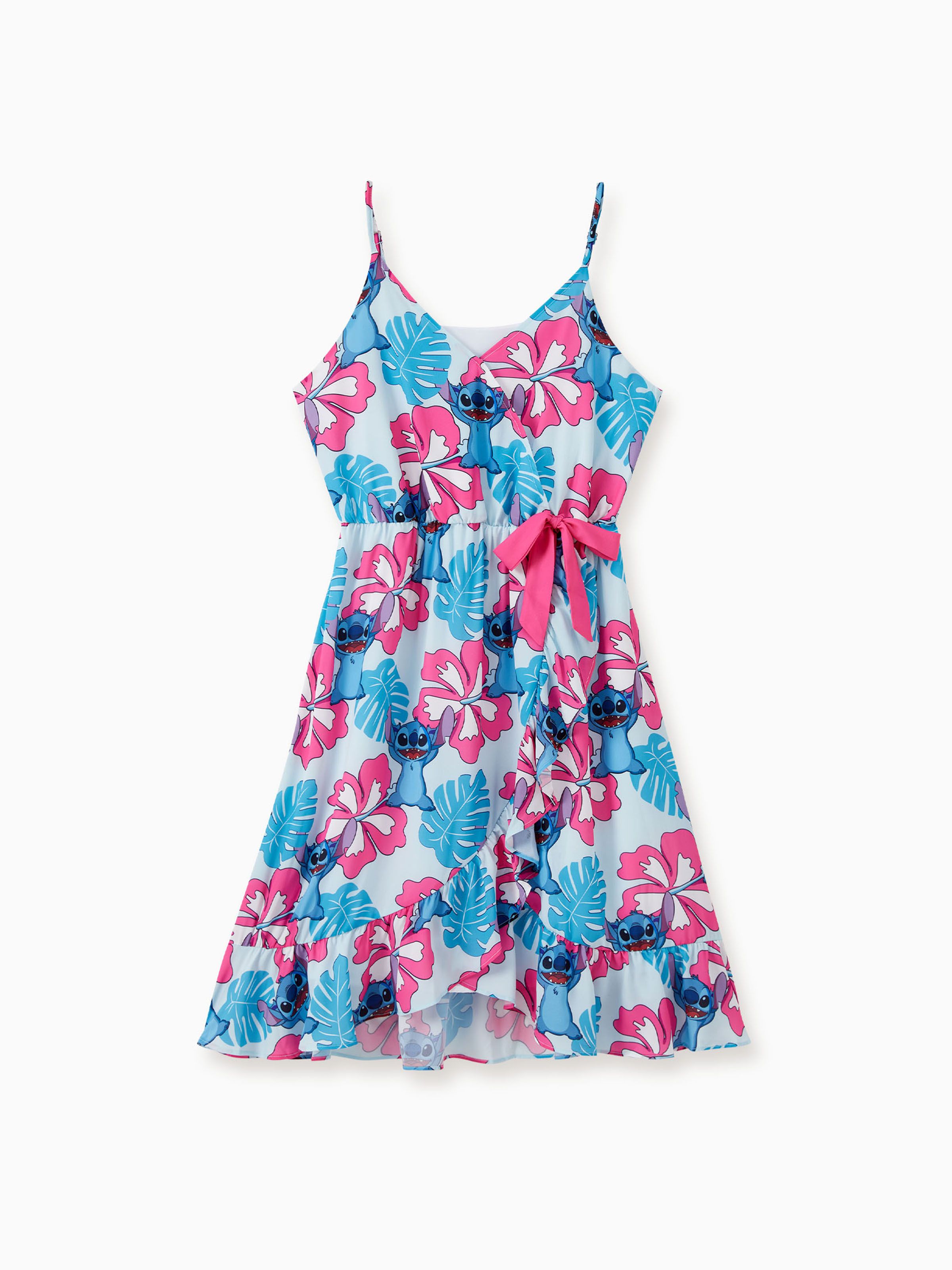 

Disney Stitch Family Matching Naia™ Stitch and Hawaii Style Floral Print Sleeveless Dress/Onesie／Shirt