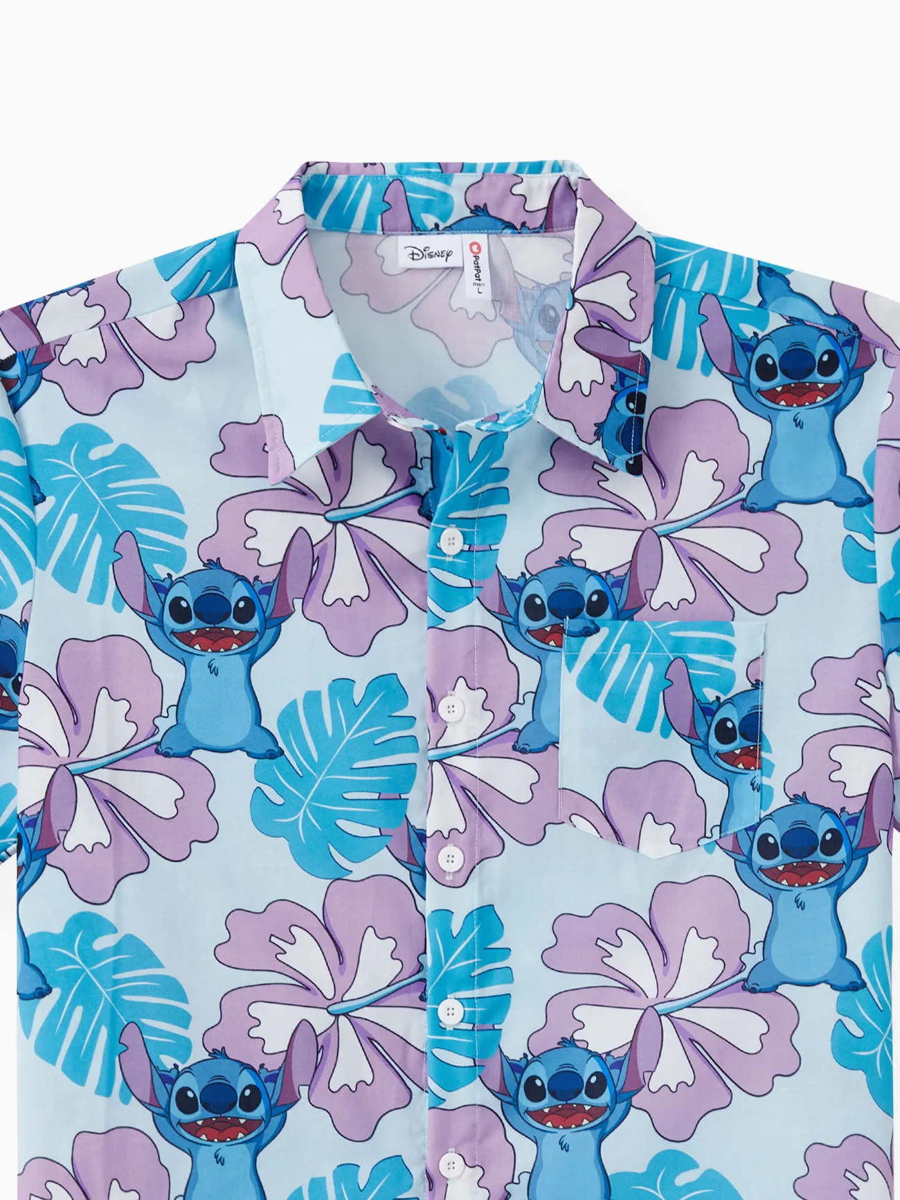 Disney Stitch Family Matching Naia™ Stitch and Hawaii Style Floral Print Sleeveless Dress/Onesie／Shirt Multi-color big image 1