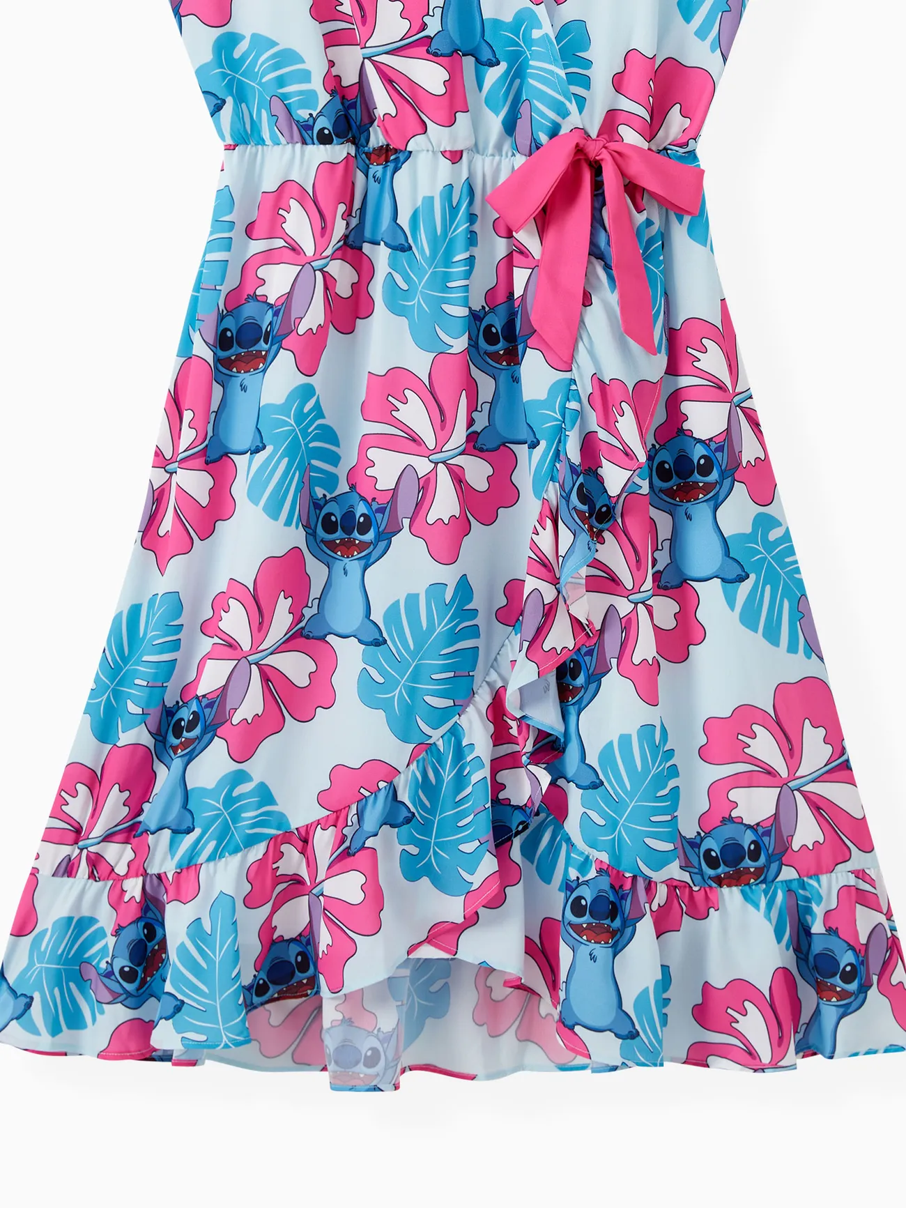 Women - Disney Stitch Family Matching Naia™ Stitch and Hawaii Style Floral Print Sleeveless Dress/Onesie/Shirt - Multi-color - image 6