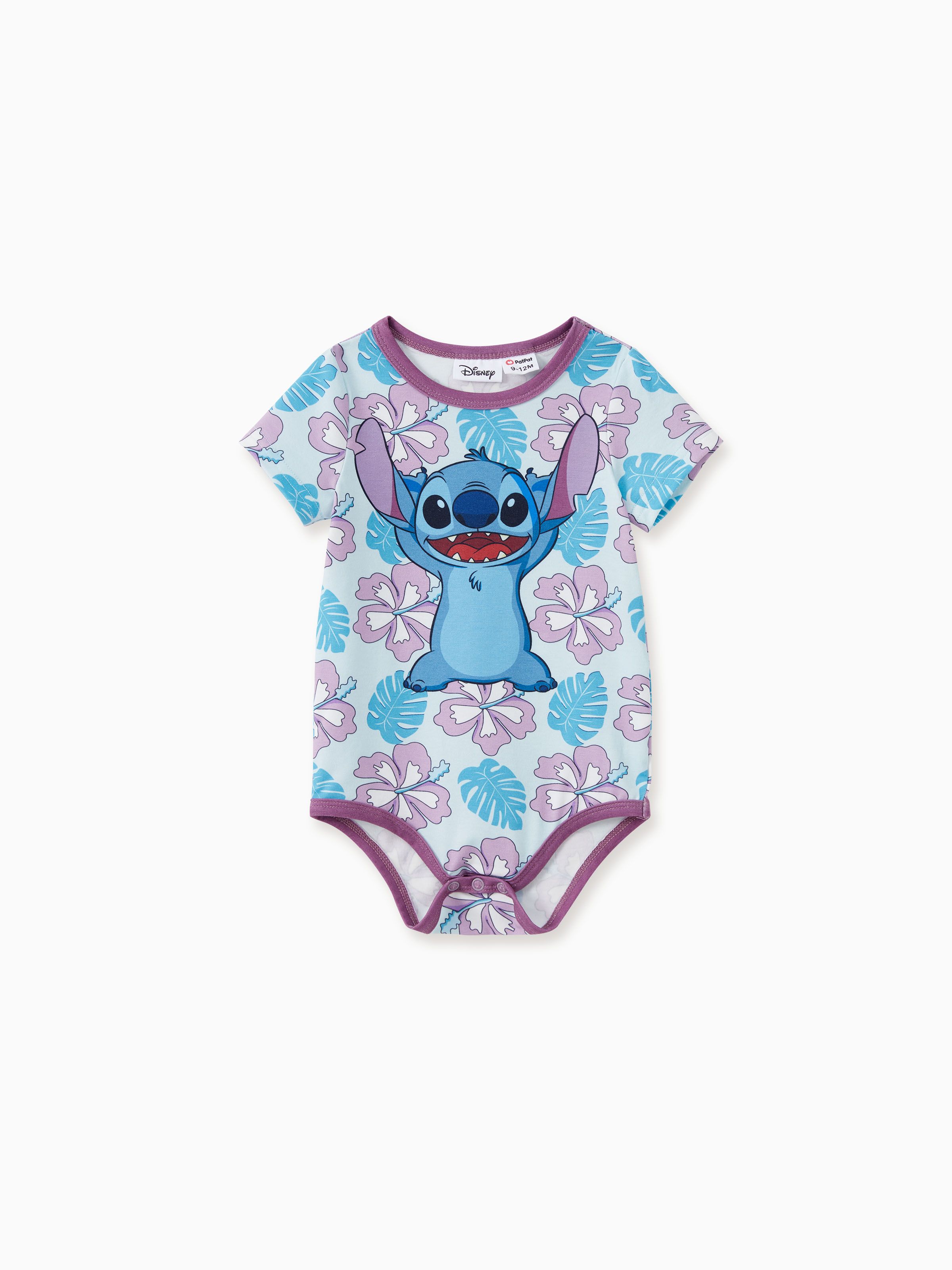 

Disney Stitch Family Matching Naia™ Stitch and Hawaii Style Floral Print Sleeveless Dress/Onesie／Shirt