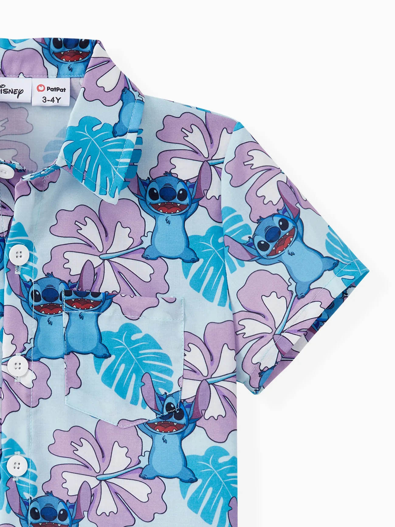 Boy - Disney Stitch Family Matching Naia™ Stitch and Hawaii Style Floral Print Sleeveless Dress/Onesie/Shirt - Multi-color - image 19