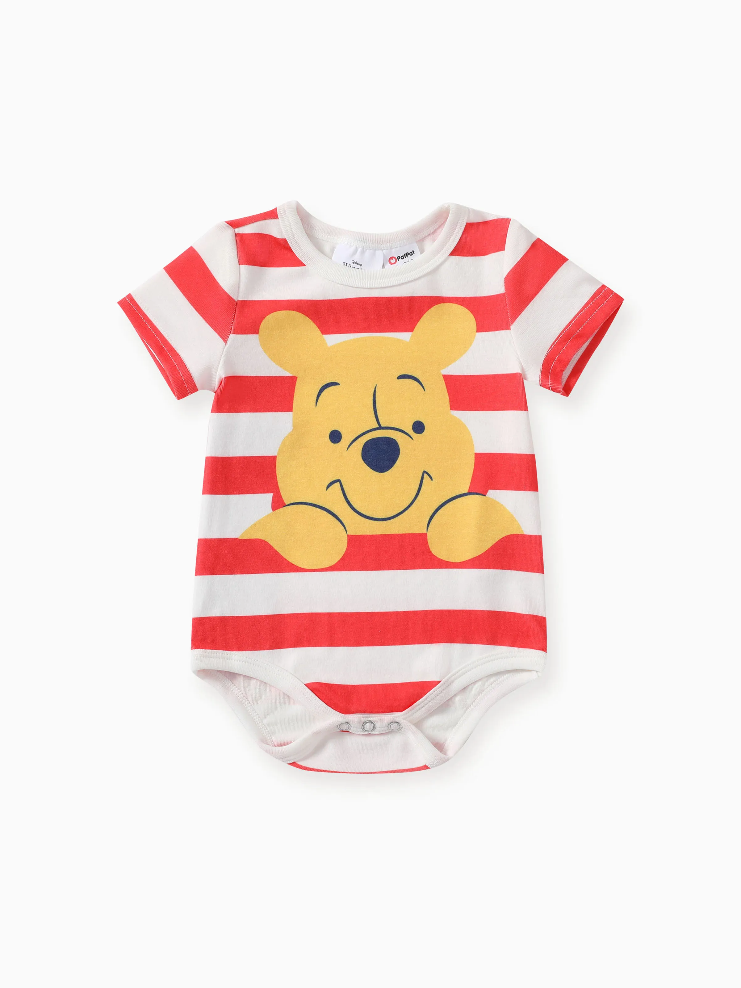 Disney Winnie l’ourson bébé garçons/filles 1pc Naia™ Fun Personnage Fruit/Rayé Imprimé Barboteuse à manches courtes